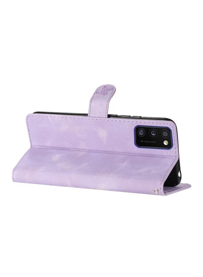 S-TOP Case For Samsung Galaxy A41 Flower Butterfly Embossing Pattern Leather Phone Case - Image 5