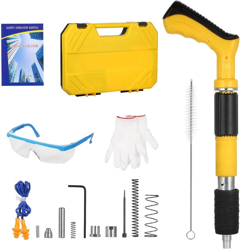 HOOKOR Nail Wall Fastening Tool High-Pressure Nail Gun Manual Steel Nail Gun Strength Adjustable With 20 Nails For Home Diy Woodworking Cement Wall - Image 1