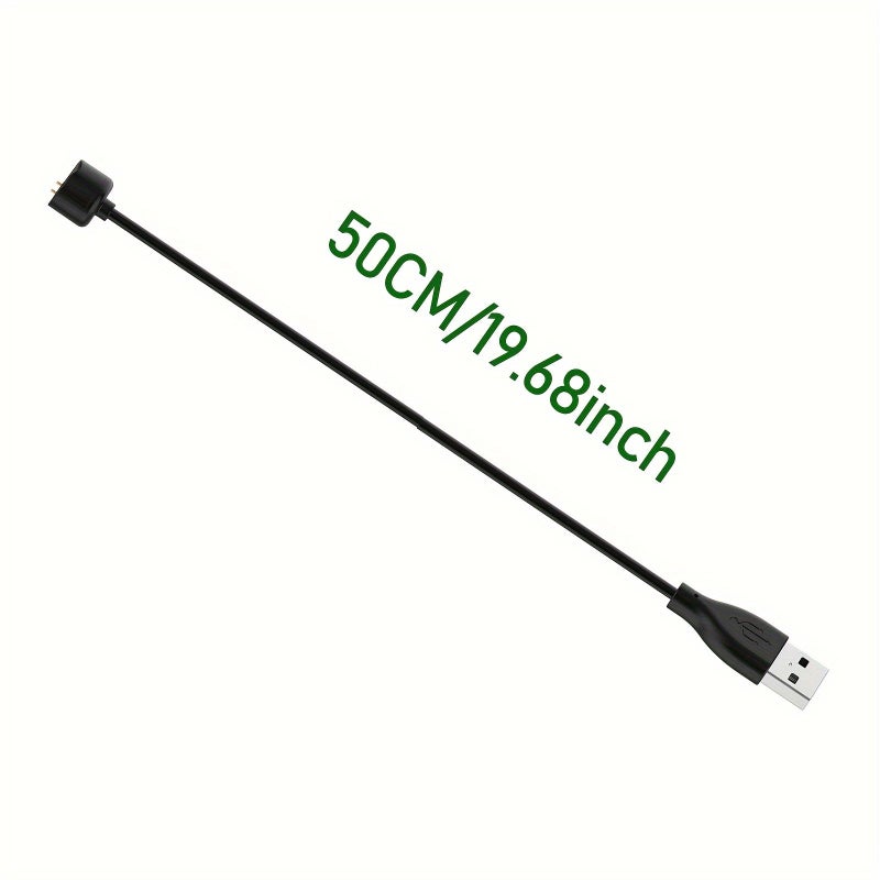 Magnetic Replacement Charging Cable for Fitness Tracker 50cm 1 6ft Black - Image 2