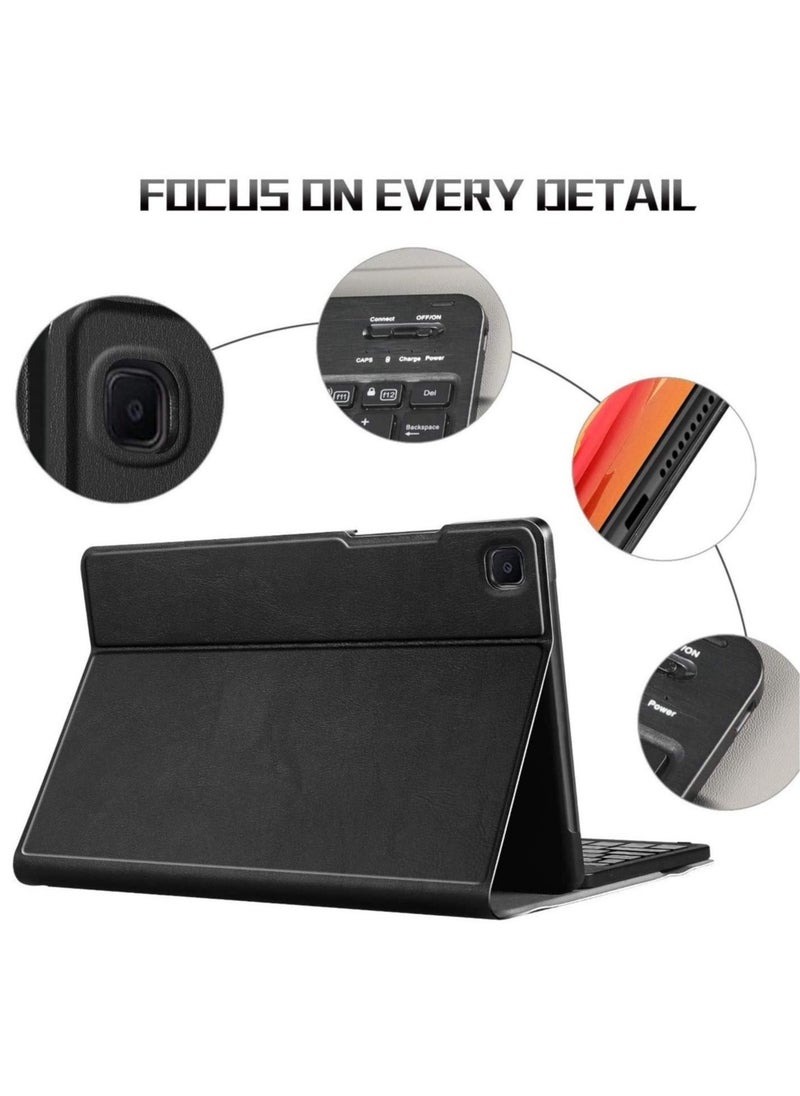 vesus - Keyboard Case for Galaxy Tab A7 2020,(QWERTY Layout), Slim Folio Smart Stand Case Cover with Removable Magnetic Wireless Keyboard for Samsung Galaxy Tab A7 10.4 (2020) M-T500,SM-T505 - Image 1