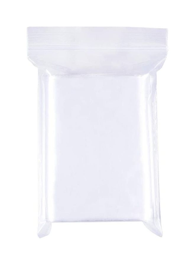 NIBEMINENT 200-Piece Resealable Heavy Duty Plastic Zipper Bag Clear 12x8cm  - Image 1