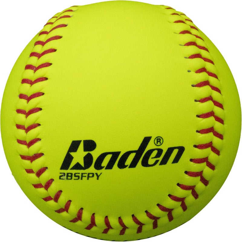 Baden Perfection Game Fastpitch Softballs | 12" Ball | Yellow Pro Leather Softballs for Fastpitch Play | One Dozen - Image 3