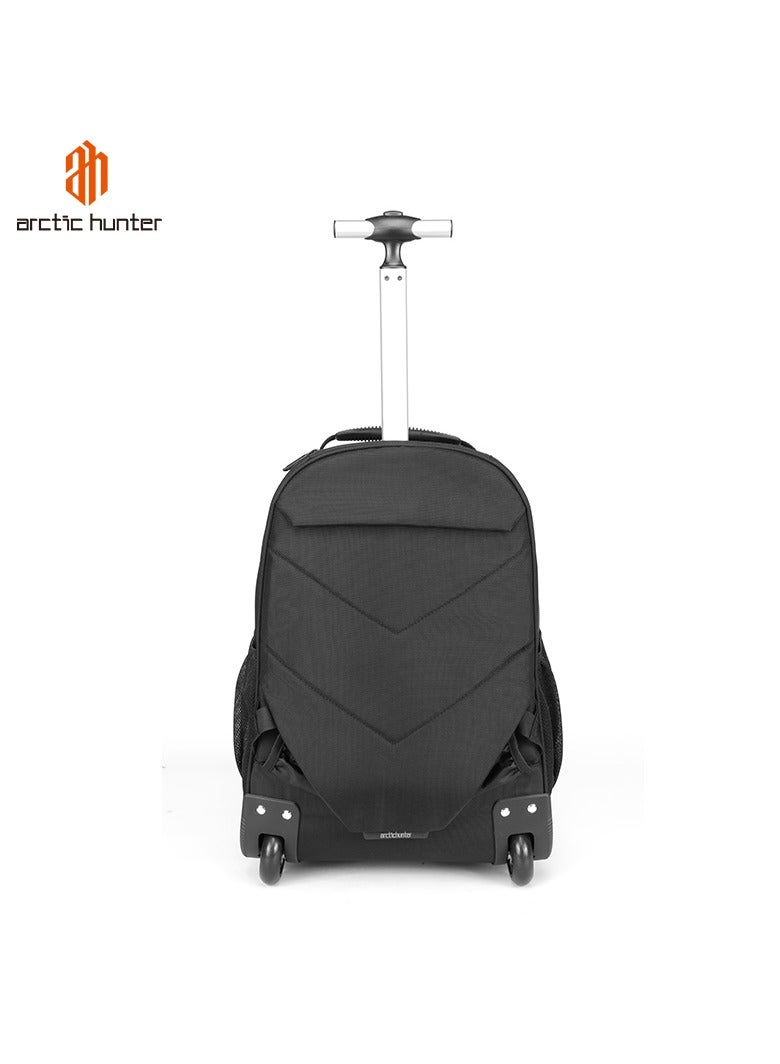 Arctic Hunter Professional Rolling Backpack, 20 Inch Water Resistant Backpack Trolley with Separate Laptop Compartment for Office Travel Business School, L00043- Black - Image 4
