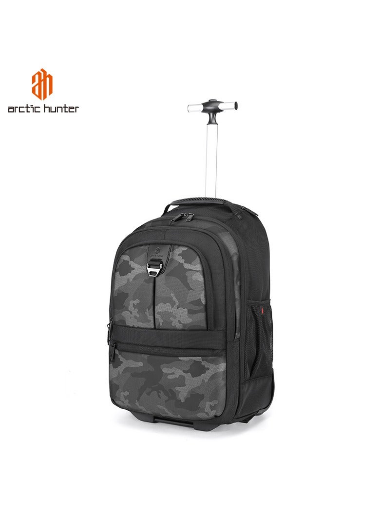 Arctic Hunter Professional Rolling Backpack, 20 Inch Water Resistant Backpack Trolley with Separate Laptop Compartment for Office Travel Business School, L00043- Black - Image 5