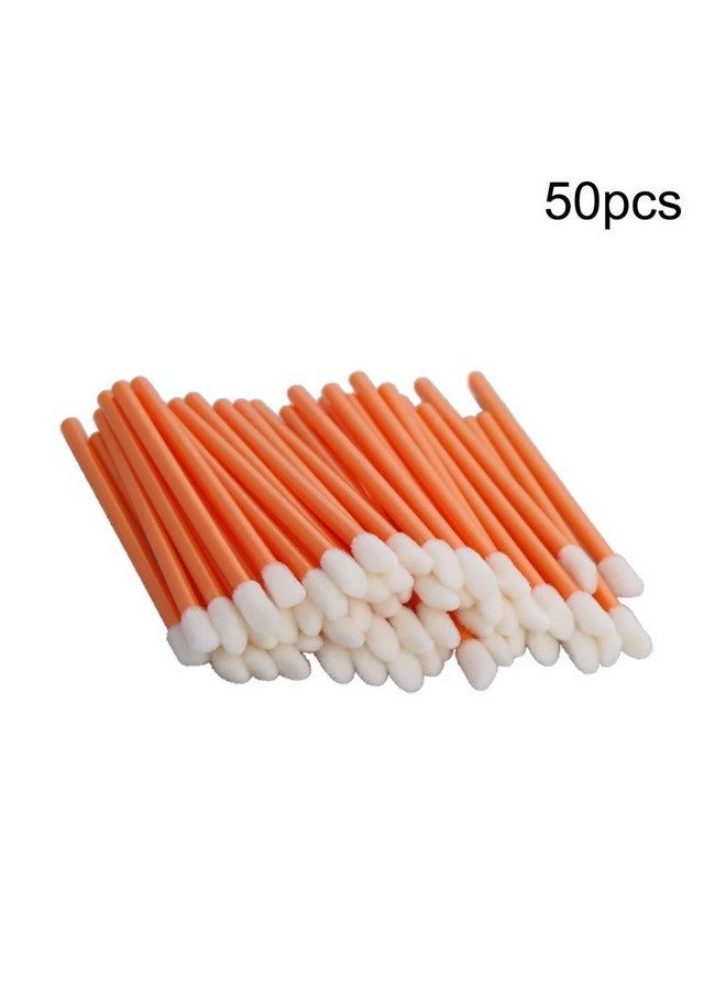 Utoolmart Disposable Lipstick Gloss Wands Disposable Lip Brushes Make Up Lip Brush Lipstick Lip Gloss Wands Applicator Tool With Soft Brush Head Makeup Kits Orange Color 50 Pcs  - Image 3