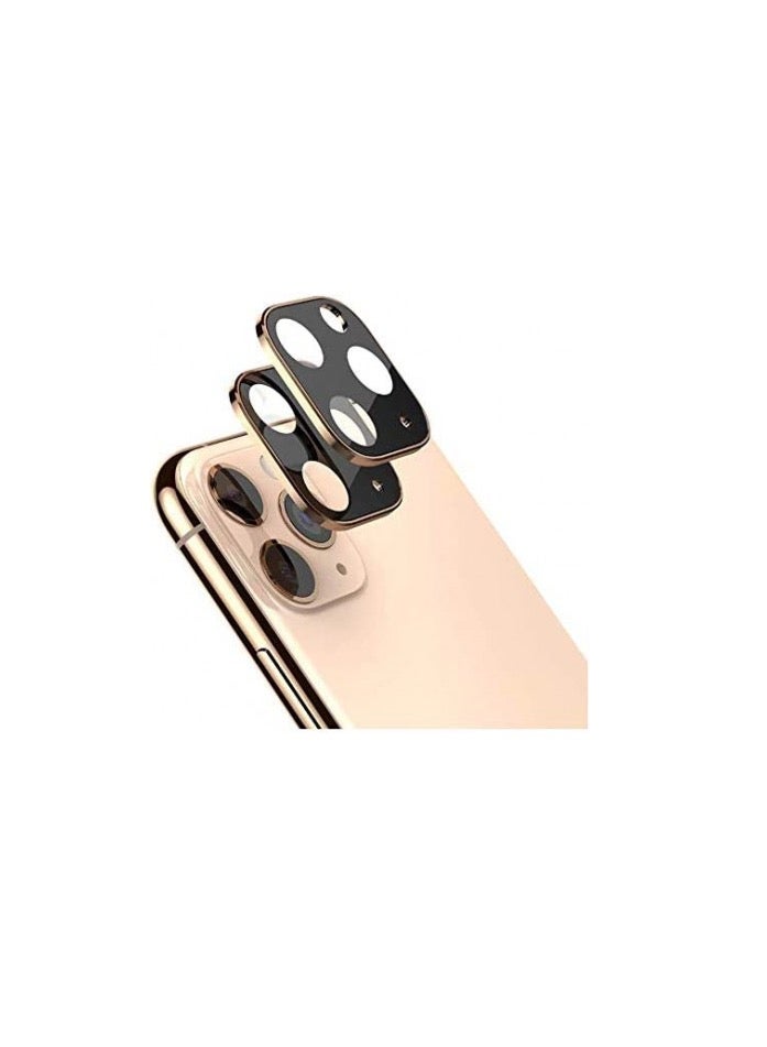 Camera Lens Protector with Metal Frame for iPhone 11 Pro / Pro Max Gold