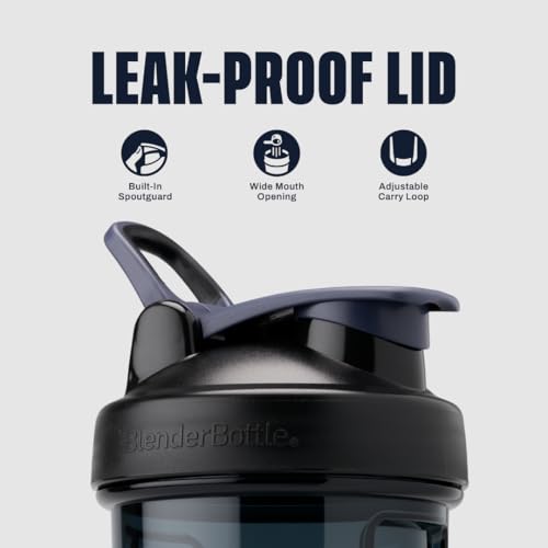BlenderBottle Shaker Bottle Pro Series Perfect for Protein Shakes and Pre Workout, 32-Ounce, Black - Image 4