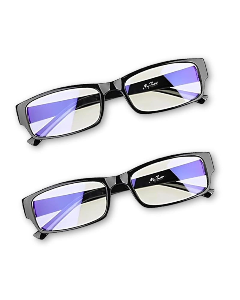 myreen Store BLU Smartphone One Power Auto Focus Spring Reading Glasses for Men & Women | +0.5 to +2.5 Power Flex Focus Blue Light Blocking Specs | Readers for Computer, Books, Newspaper Reading (2) - Image 1