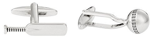Cuff-Daddy Cricket Bat and Ball Silver Cufflinks with Presentation Box - Image 2