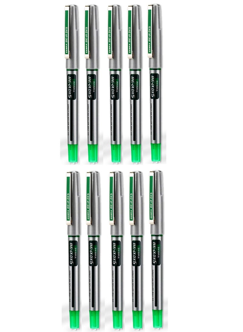 ZEBRA DX7 Direct Ink Roller Pen Set Gold/Green - Image 2