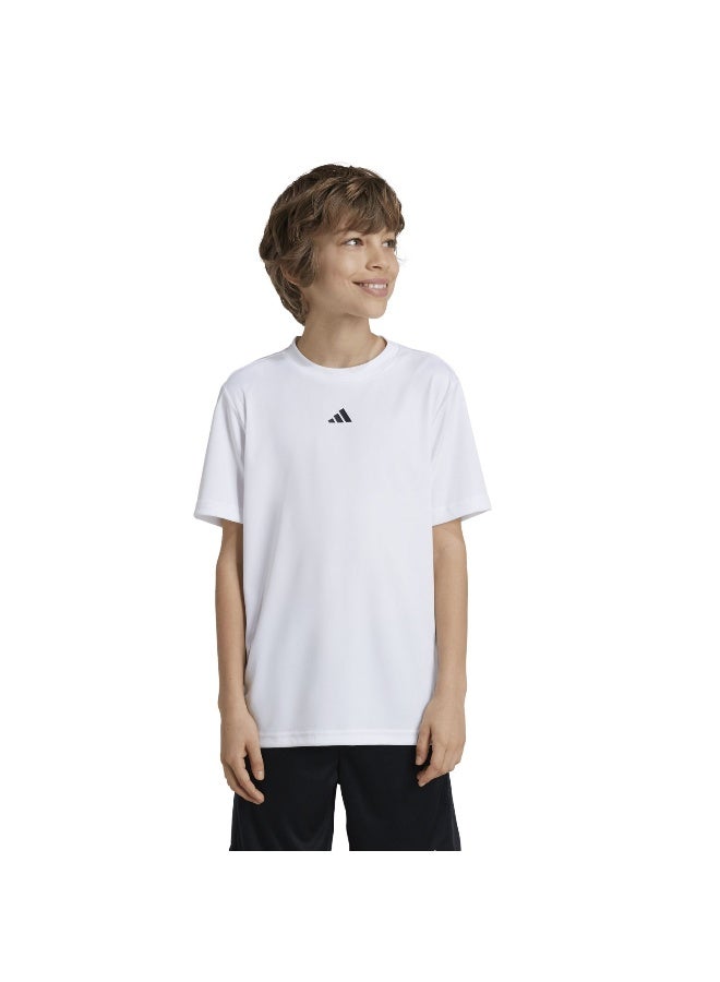 Adidas J Tr-Es T White Training T-Shirts For Junior 5-6Y - Image 2