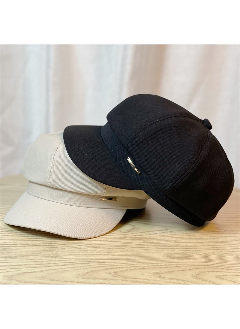 Generic - New Woolen Octagonal Cap Fashionable Beret Khaki - Image 1