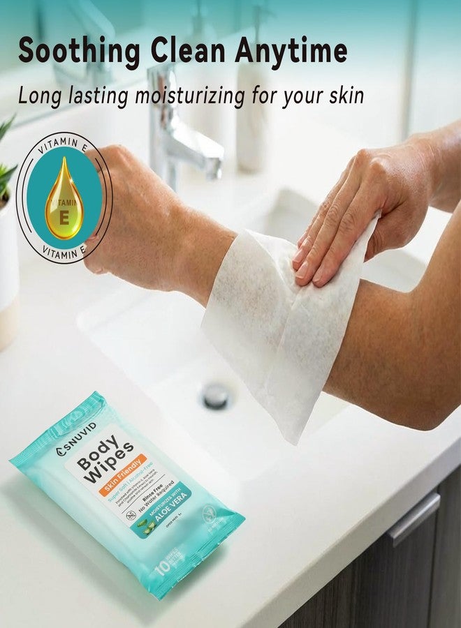 Snuvid Extra Large Body Wipes for Adults Bathing No Rinse, Disposable Bath Cleansing Washcloths Ideal for Men, Women & Elderly - Soft & Gentle, 80 Count (Pack of 8) - Image 5
