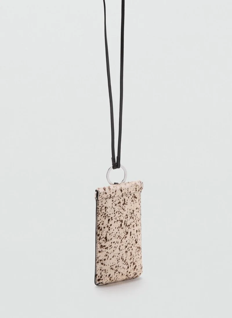 MANGO  Leather and fur mobile phone case for Women | Best Price UAE