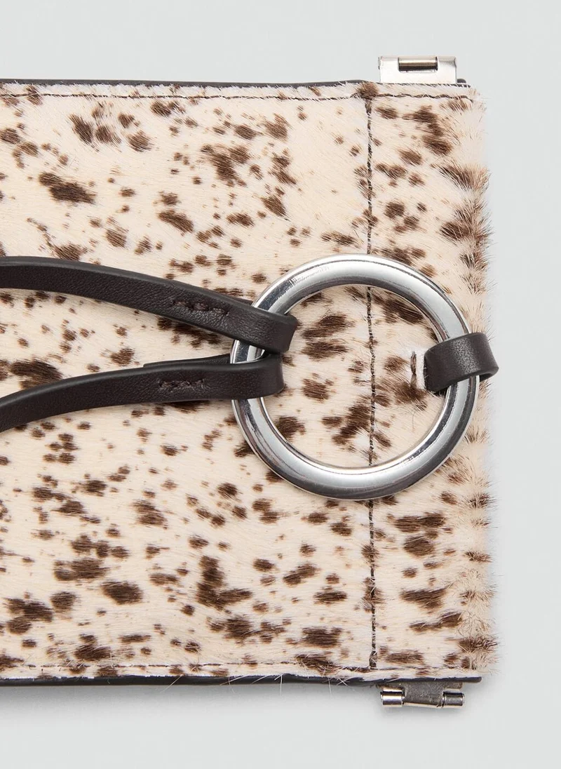 MANGO  Leather and fur mobile phone case for Women | Best Price UAE