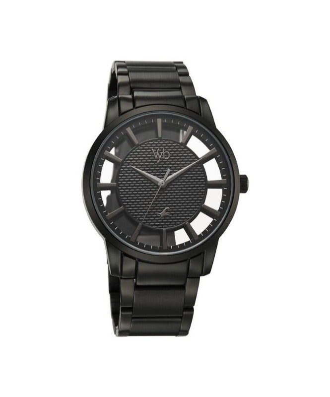 fastrack Vyb Horizon Fastrack By Titan Quartz Analog Black Dial & Stainless Steel Strap Watch For Men fv30039qm02 - Image 2