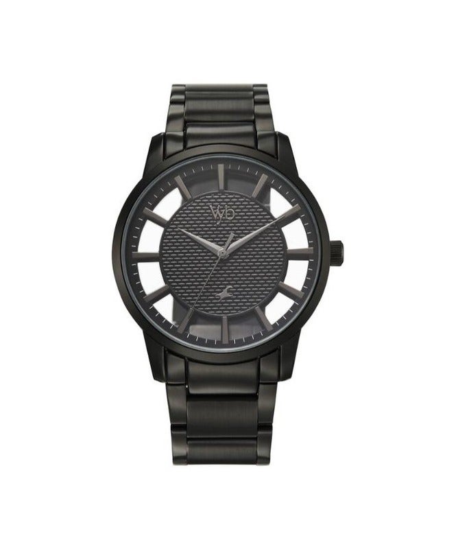 fastrack Vyb Horizon Fastrack By Titan Quartz Analog Black Dial & Stainless Steel Strap Watch For Men fv30039qm02 - Image 1
