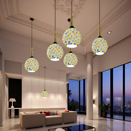 Lyse Decor Hanging Lights for Bedroom, Hanging Lamps for Living Room, Hanging Lights for Restaurants, Jhoomar and Dining Table Lamps (Multy 3PC) - Image 3
