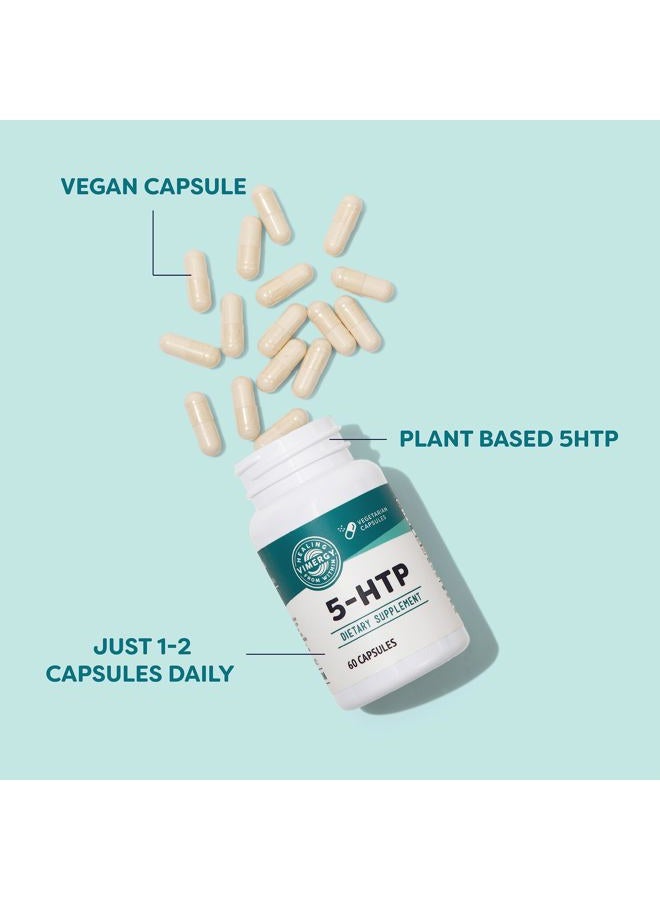 Vimergy 5-HTP Capsules, 60 Servings – Healthy Mood & Stress Support Supplement – Promotes Healthy Levels of Serotonin for Stress Management, Vegan, Non-GMO, Gluten-Free, Grain-Free, & Paleo - Image 3