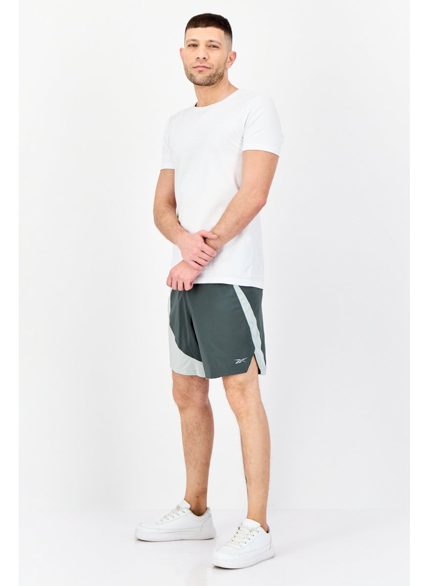 Reebok Men Sportswear Fit Running Short, Slate Green  - Image 3