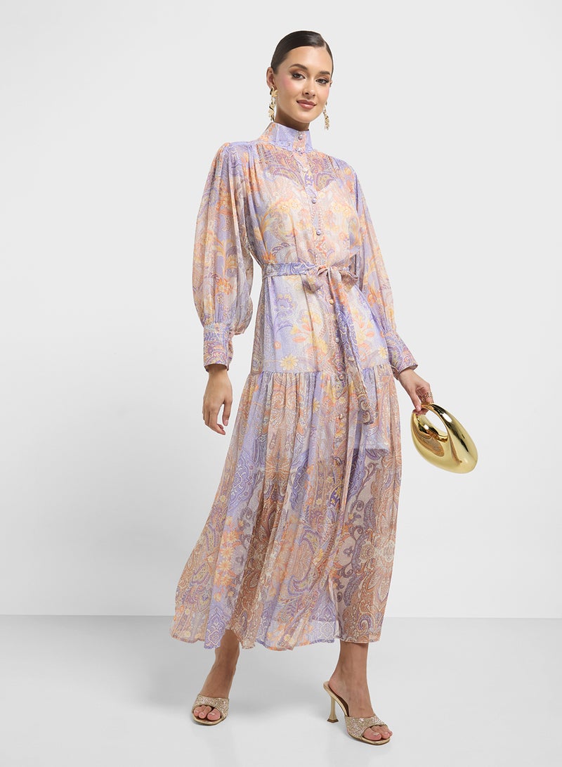 خزانة فستان ماكسي بطبعة بيزلي - Image 4