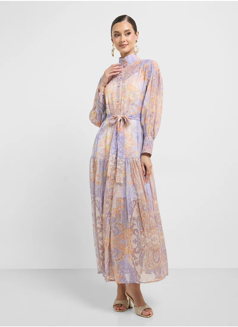 خزانة Abstract Print Dress