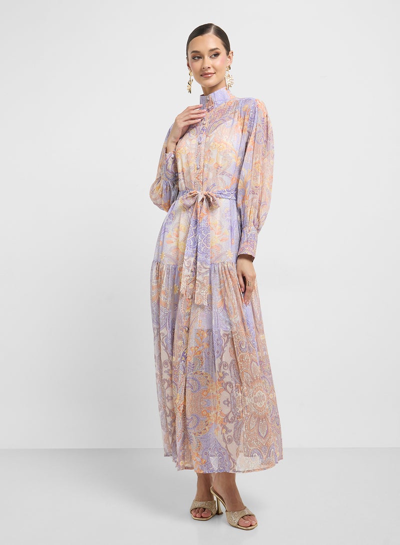 خزانة فستان ماكسي بطبعة بيزلي - Image 1