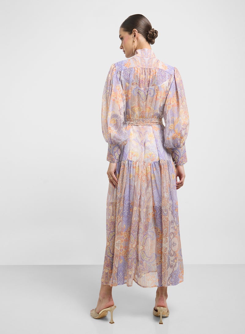 خزانة فستان ماكسي بطبعة بيزلي - Image 2