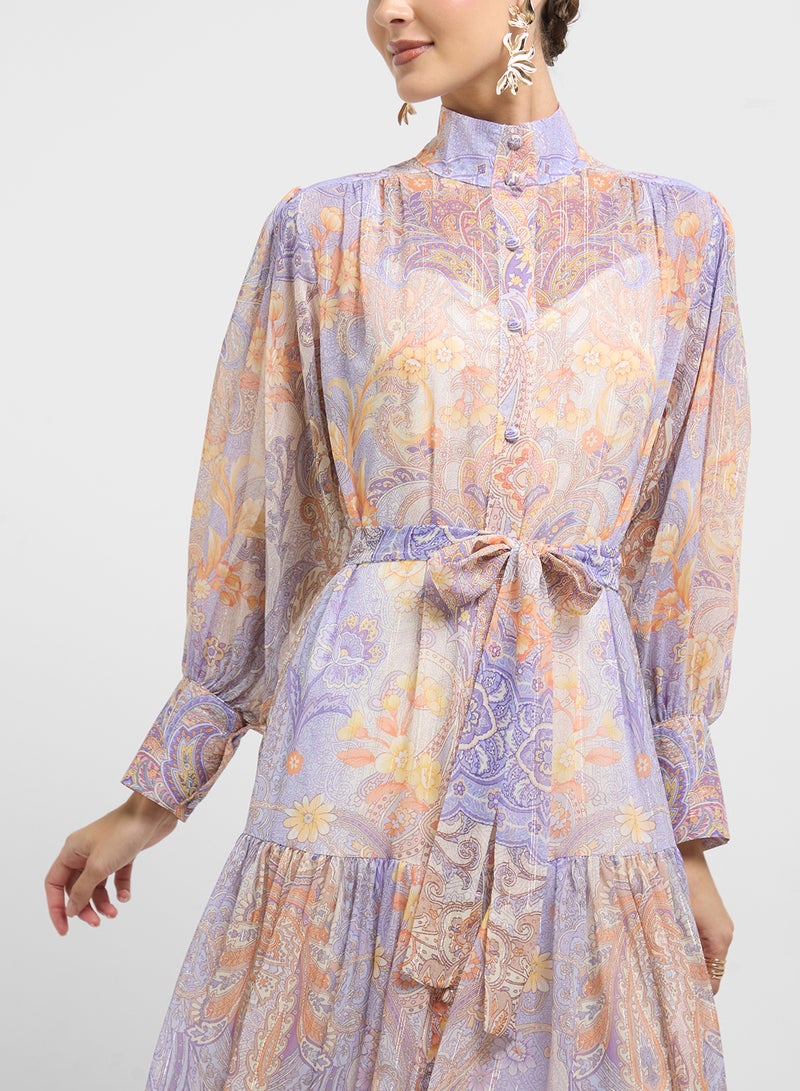 خزانة فستان ماكسي بطبعة بيزلي - Image 3