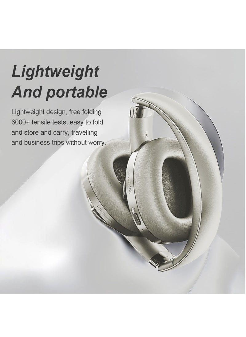 FlashHawk ANC Wireless Over-Ear Headphones with Bluetooth 5.4 and 50 Hours of Battery Life Khaki  - Image 4