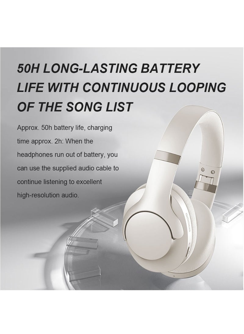 FlashHawk ANC Wireless Over-Ear Headphones with Bluetooth 5.4 and 50 Hours of Battery Life Khaki  - Image 3