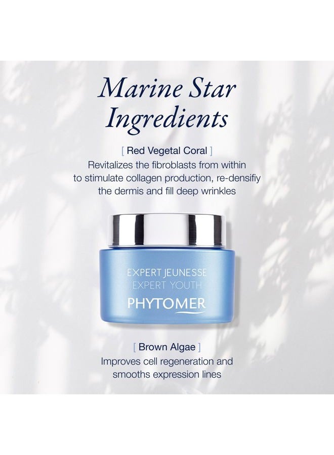 Phytomer Expert Youth Wrinkle Plumping Face Cream | Hydrating Anti-Wrinkle Cream for Smooth Skin Renewal | 96% Natural Origin Ingredients | 50ml - Image 4