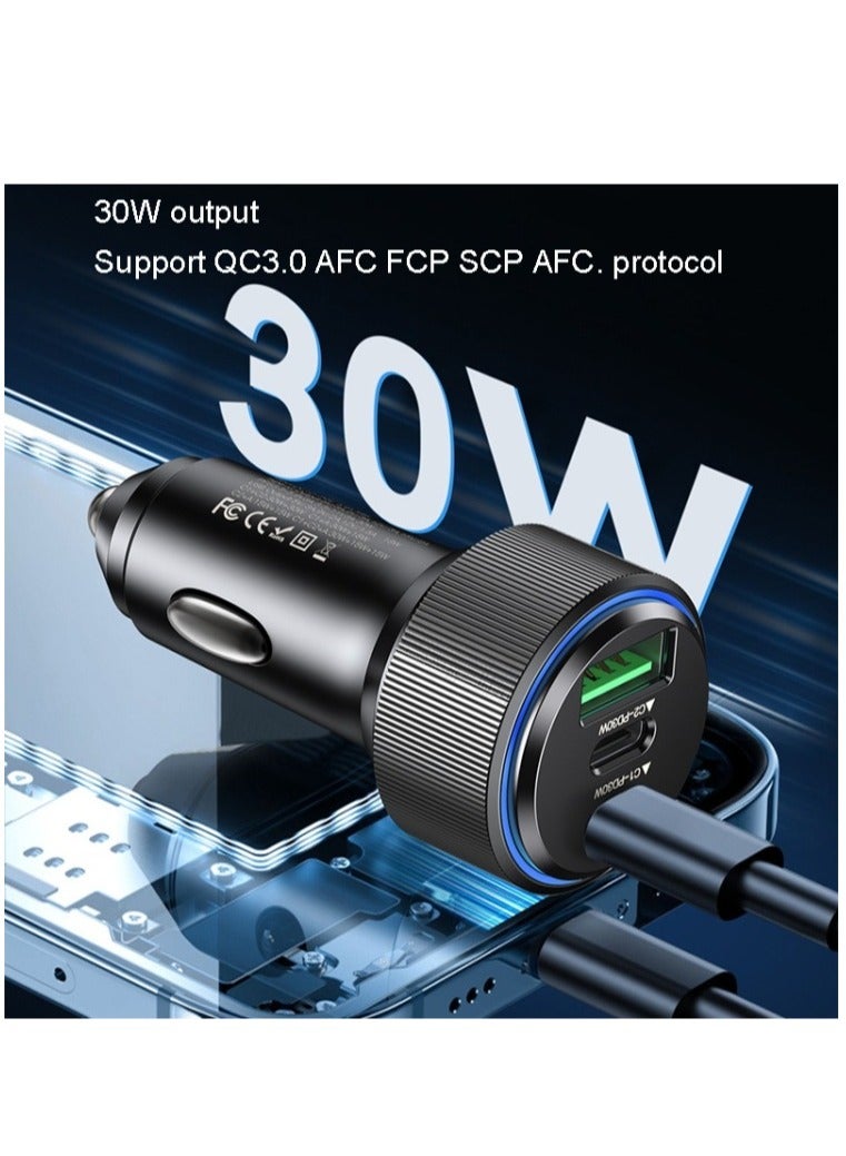 Yesido Y50 Super Fast Charging USB 3.0 USB-C Dual Car Charger - Image 2