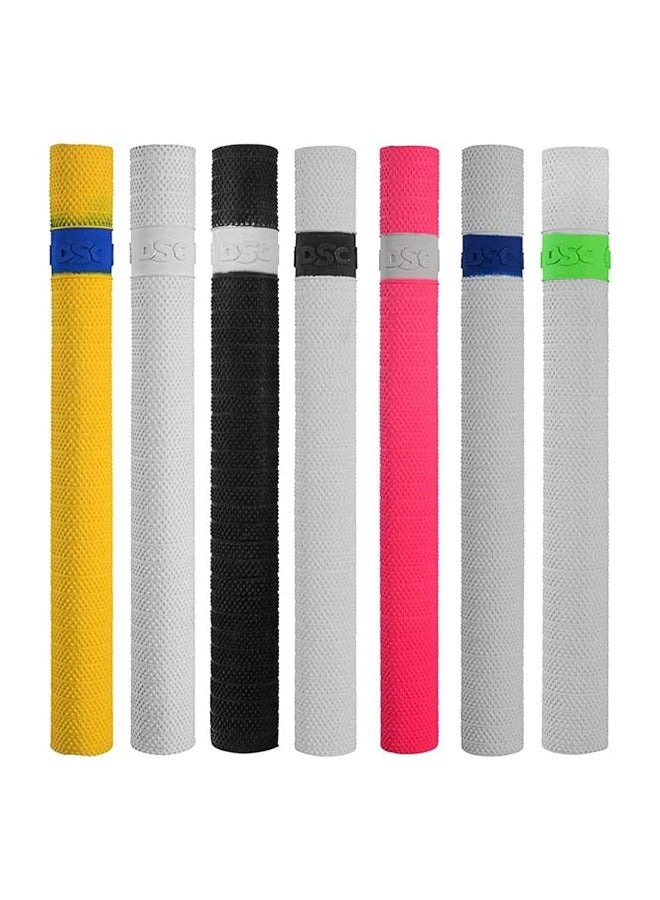 DSC قبضة مضرب كريكيت سبيد | اللون: أبيض/أسود | عبوة من 1 | المادة: مطاط | امتصاص صدمات أفضل | تحكم معزز | تركيب بسيط | استخدام لجميع اللاعبين | ملاءمة مريحة - Image 3