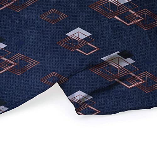 VAS COLLECTIONS 220 GSM Reversible Microfiber Ac Comforter/Geometric Blanket/Quilt/Duvets for Winter Single Size Bed (240X152 Cm, Brown & Blue) - Image 5