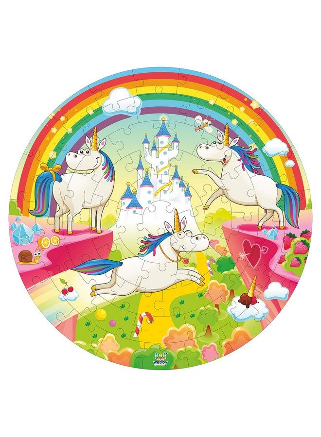 Webby Wooden Unicorn Jigsaw Puzzle, 60 Pcs, Multicolor - Image 5