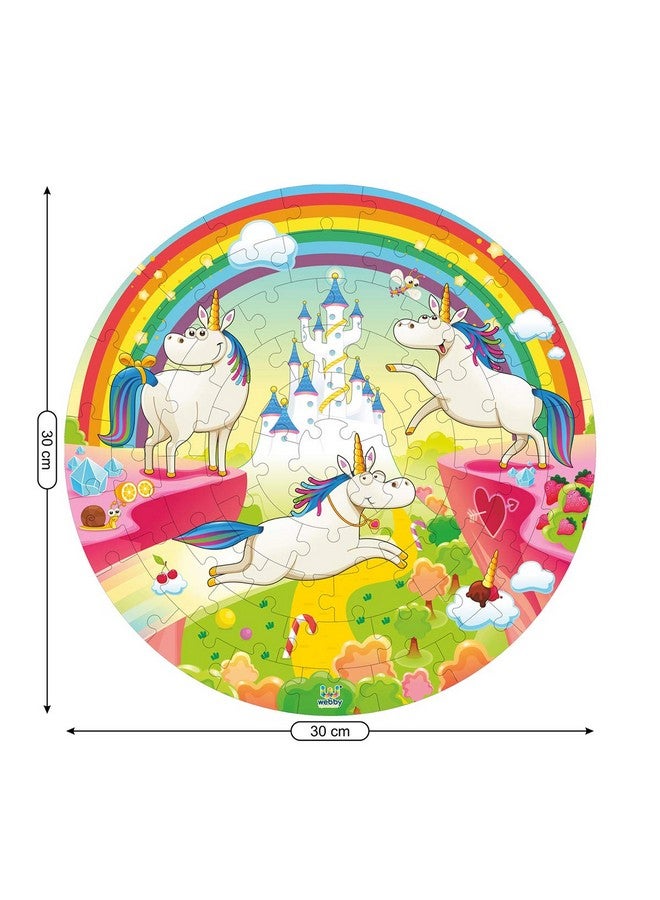 Webby Wooden Unicorn Jigsaw Puzzle, 60 Pcs, Multicolor - Image 4