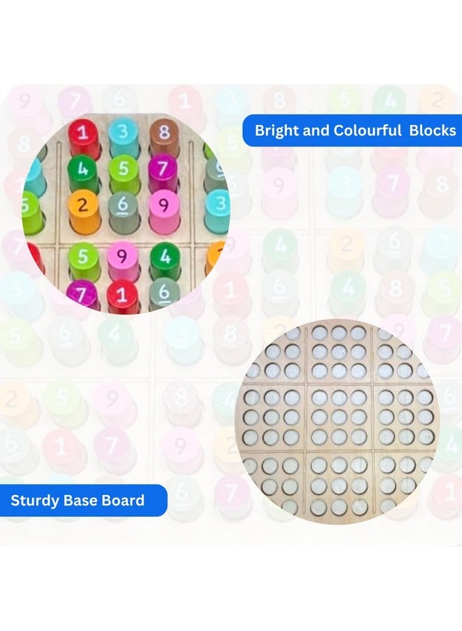 لعبة سودوكو خشبية ملونة | لعبة ألغاز سودوكو ممتعة وتحدي للأطفال من سن 6 سنوات فما فوق | ألعاب لوحية تعليمية لأطفال المدارس الابتدائية | لعبة ألغاز رياضية داخلية للكبار والعائلة - Image 2