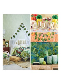 SYOSI Monstera Leaf String Lights 2 Pack 20 LED Tropical Artificial Rattan Palm Leaves Wall Hanging Vine Leaf Summer Decoration For Outdoor Indoor Hawaiian Luau Party Jungle Beach Theme Party Decorations  - Image 5