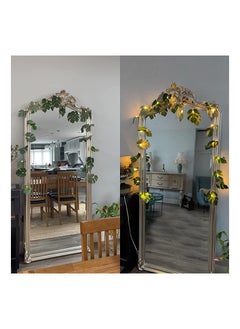 SYOSI Monstera Leaf String Lights 2 Pack 20 LED Tropical Artificial Rattan Palm Leaves Wall Hanging Vine Leaf Summer Decoration For Outdoor Indoor Hawaiian Luau Party Jungle Beach Theme Party Decorations  - Image 3