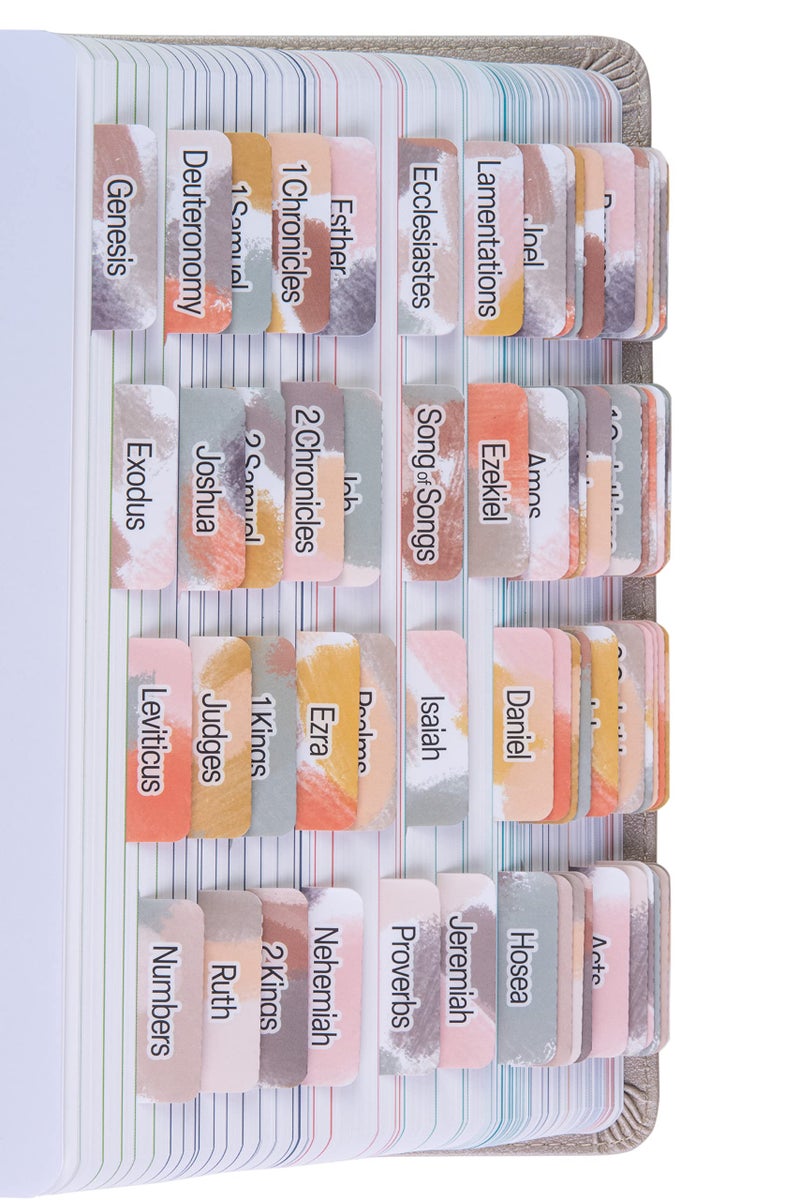 DIVERSEBEE Laminated Bible Tabs (Large Print, Easy to Apply), Bible Study Journaling Supplies, Index Book Tabs for Women and Accessories (Boho-Bright) - Image 1