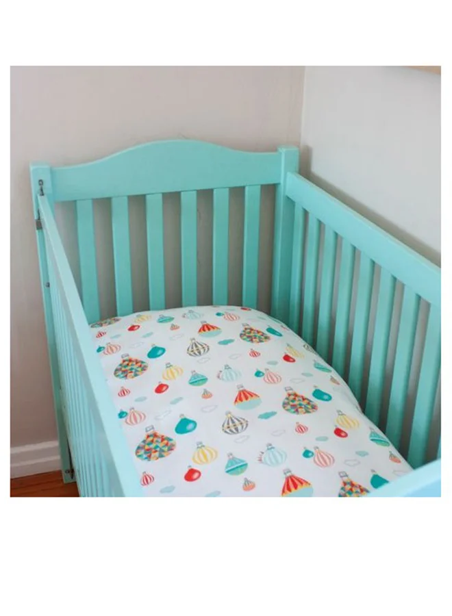 Anvi Baby Organic Bamboo Muslin Fitted Sheet - Balloons