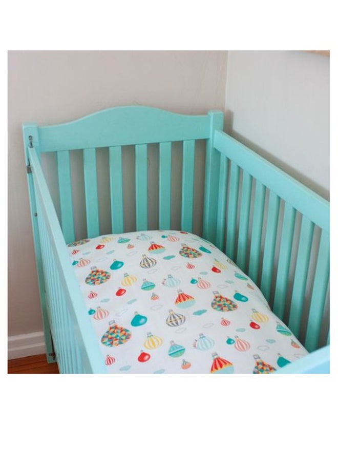 Anvi Baby Organic Bamboo Muslin Fitted Sheet - Balloons  - Image 3