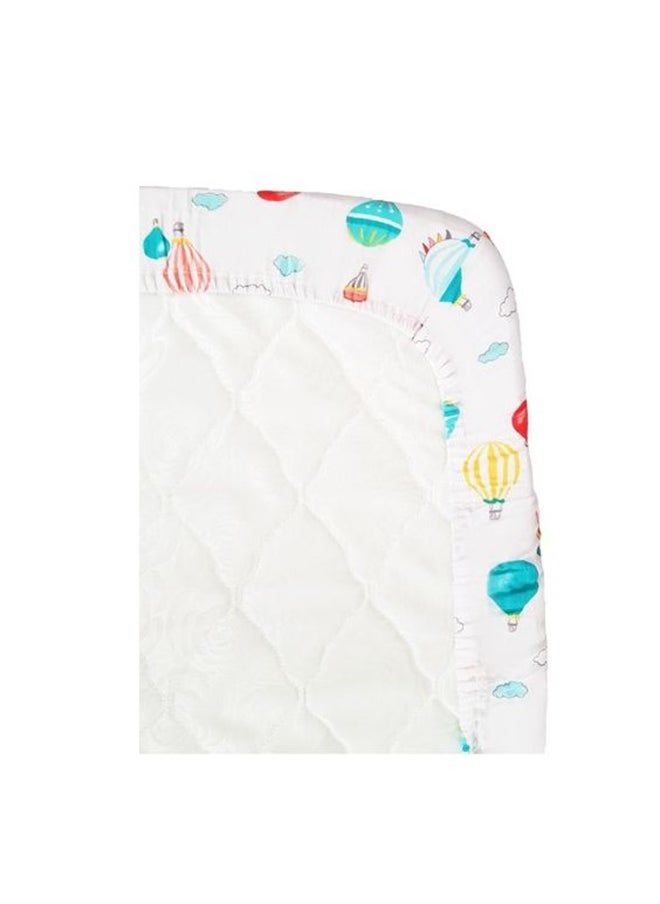Anvi Baby Organic Bamboo Muslin Fitted Sheet - Balloons  - Image 1