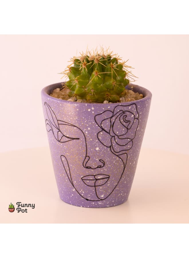 Cactus pottery pot