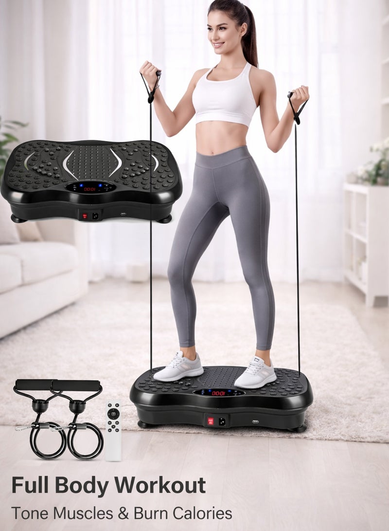 DBLEW 3D Vibration Plate Whole Body Exercise Machine Oscillation Pulsation Motion Platform Weight Loss Shaping ABS Toning Fitness Workout Pain Relief Muscles Massager Tissues Home Gym Burn Calories Faster - Image 1