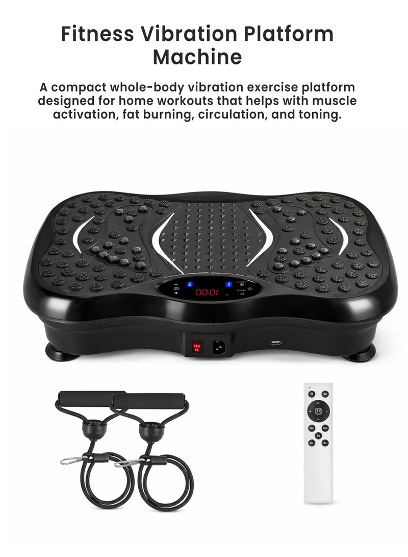 DBLEW 3D Vibration Plate Whole Body Exercise Machine Oscillation Pulsation Motion Platform Weight Loss Shaping ABS Toning Fitness Workout Pain Relief Muscles Massager Tissues Home Gym Burn Calories Faster - Image 2