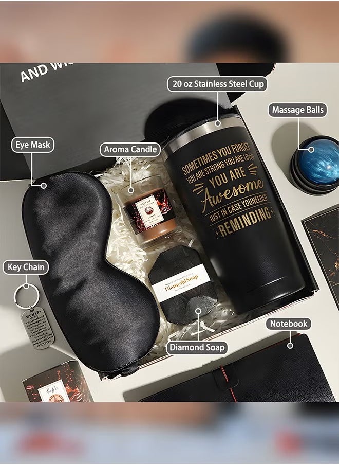 Arabest Gift Baskets for Men - Birthday Gift Box Set Contains 12 Items Inspirational Gifts Relaxing Spa Treatment Packages for Men Friendship Friend Gifts for Men  - Image 4