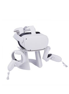 Flash Hawk VR Headset Display Holder and Controller Mount Station for Quest 2 White  - Image 1