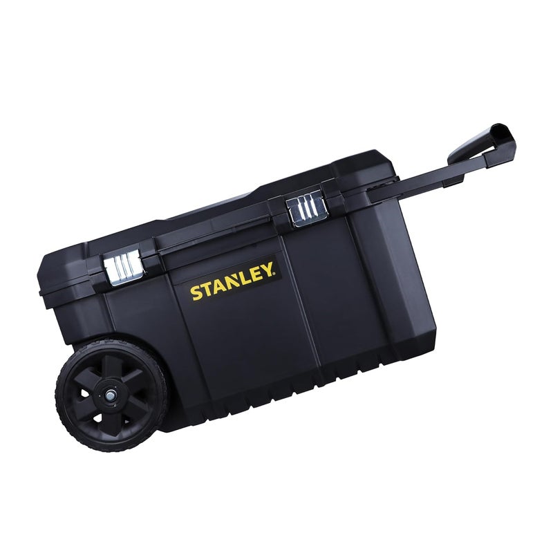 STANLEY STST180150 Essential Tool Chest With Removable Tray For Organized Storage 30 Kg Weight Capacity Geometric Metal Latches 7 Wheels For PortabilityDurable Telescopic Handle 44x333x119 cm - Image 3